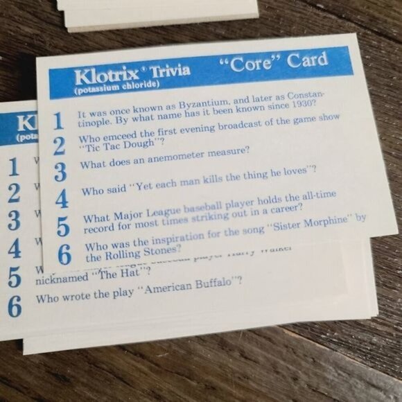 Vintage 80s Klotrix (Potassium Chloride ) Trivia Game Mead Johnson - Picture 14 of 15